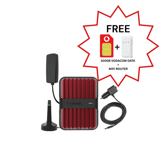 AM100-Pro Mobile network Booster Kit - For Cars & Trucks: FREE 100GB + Mifi Router