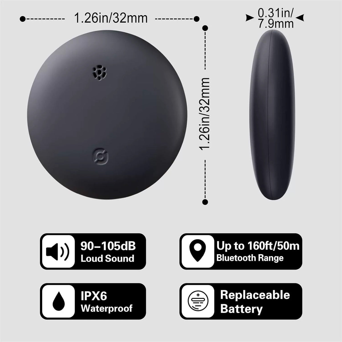 2-in-1 Smart Bluetooth Tracker – Apple Find My & Google Find Hub